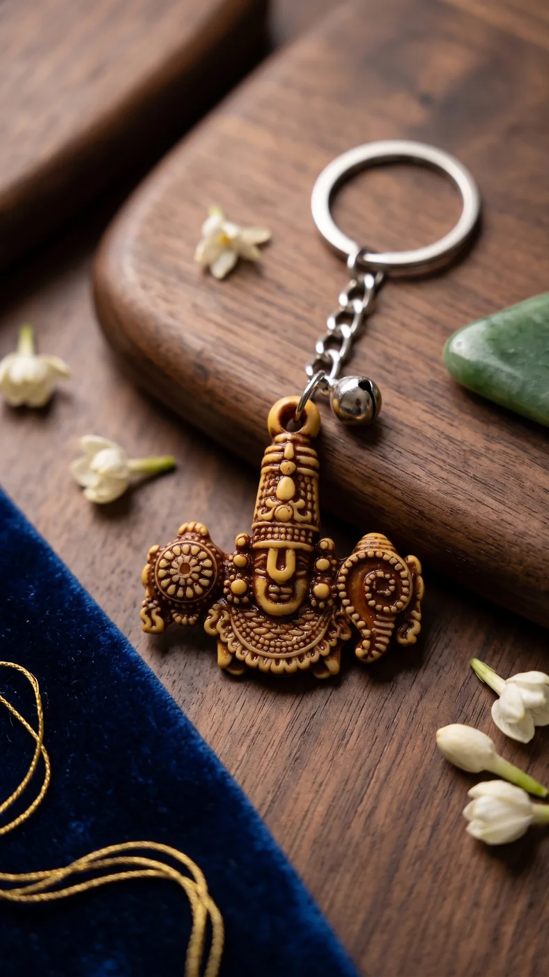 Lord Balaji Venkateswara Religious Keychain with Bell
