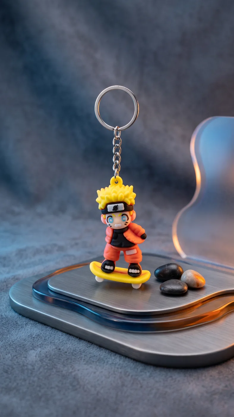 Naruto Uzumaki Chibi Skateboard Keychain