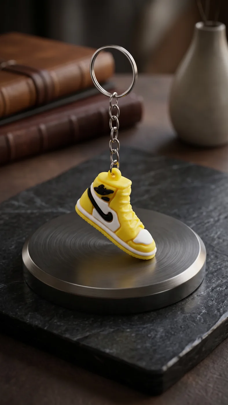 Yellow Sneaker Shoe Keychain for Bags and Keys