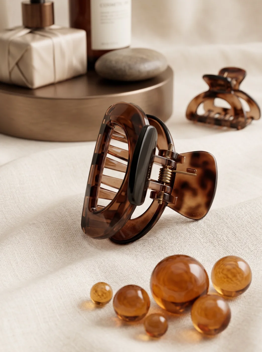 Brown Tortoiseshell Acrylic Hair Claw Clip for Women