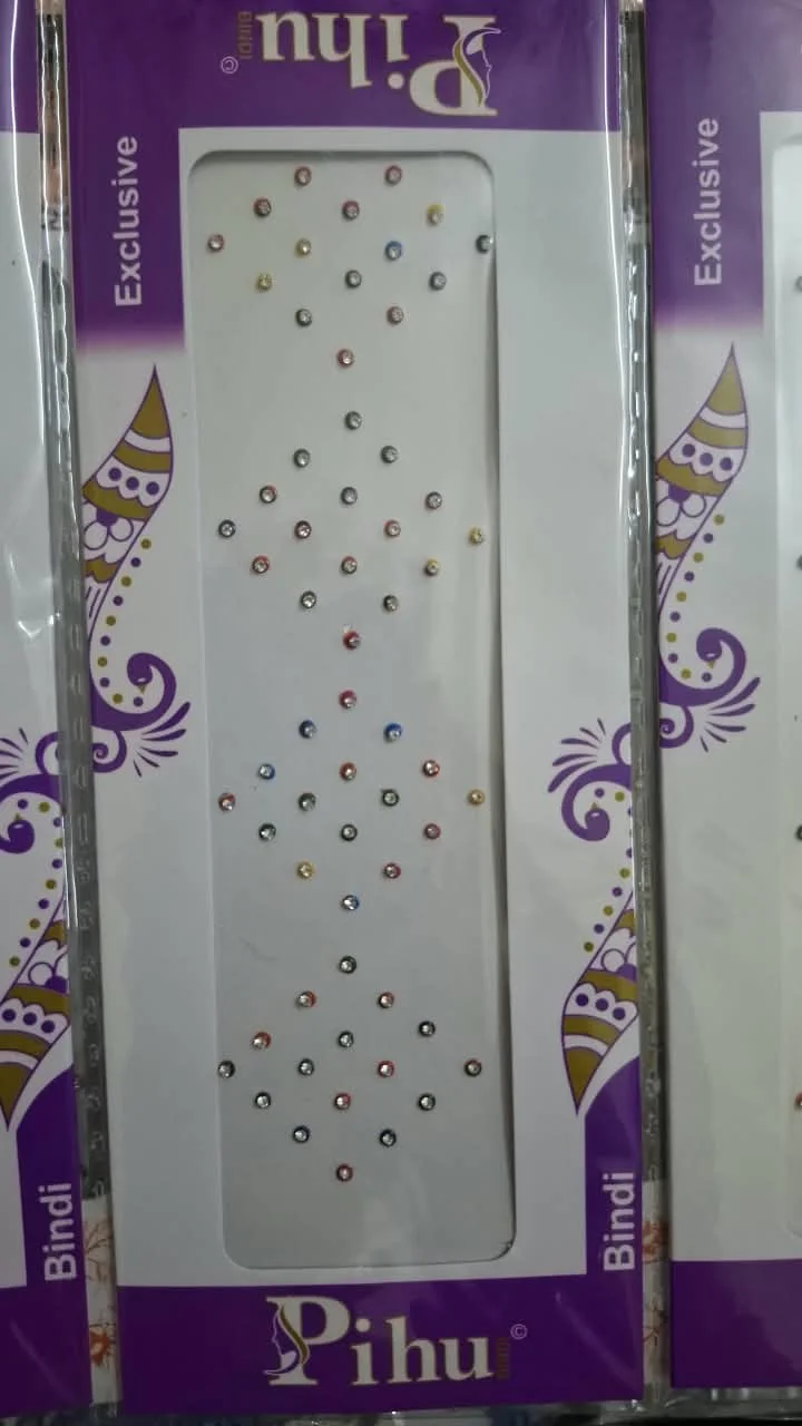 Pihu Exclusive Multi-Color Round Stone Bindi Set