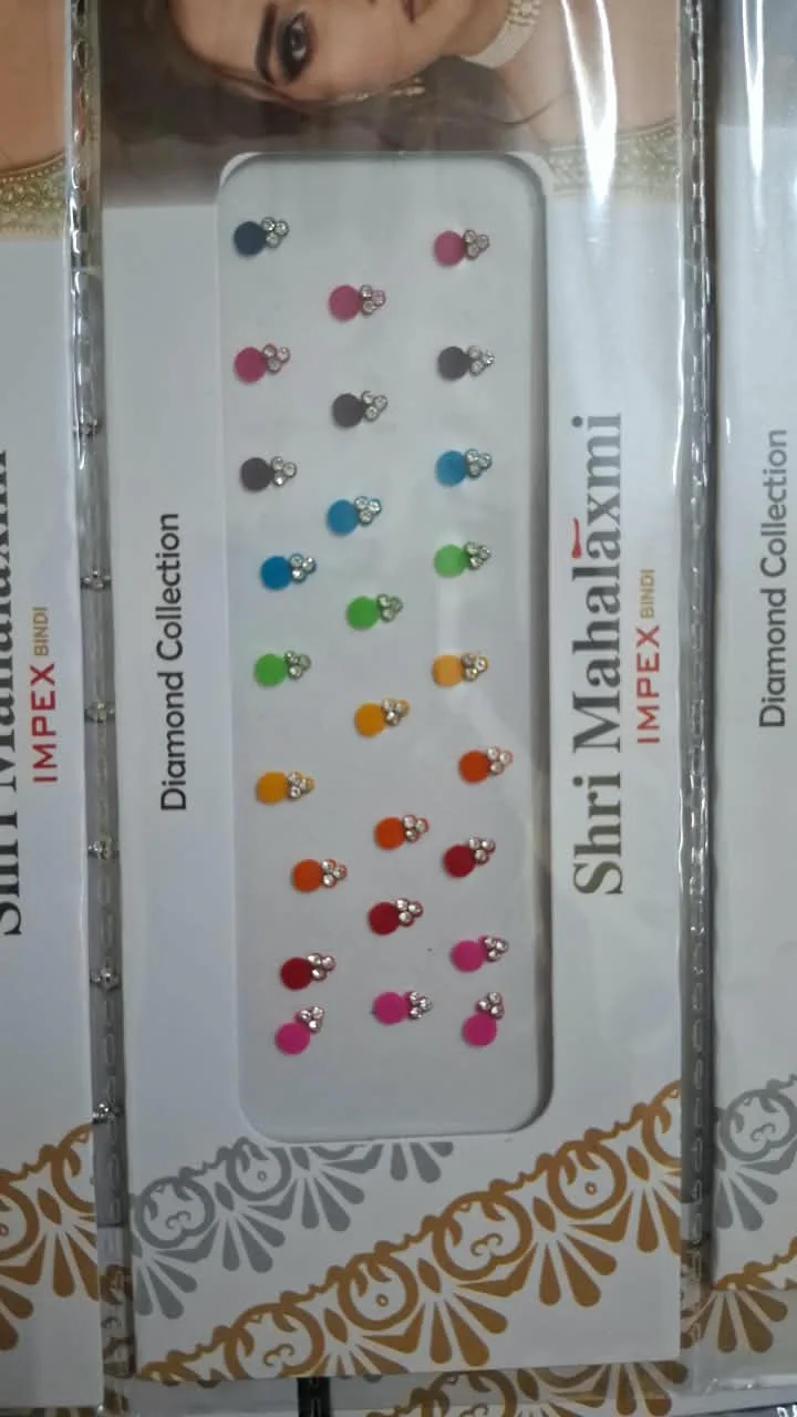 Shri Mahalaxmi Diamond Collection Multi-Color Stone Bindis for Women
