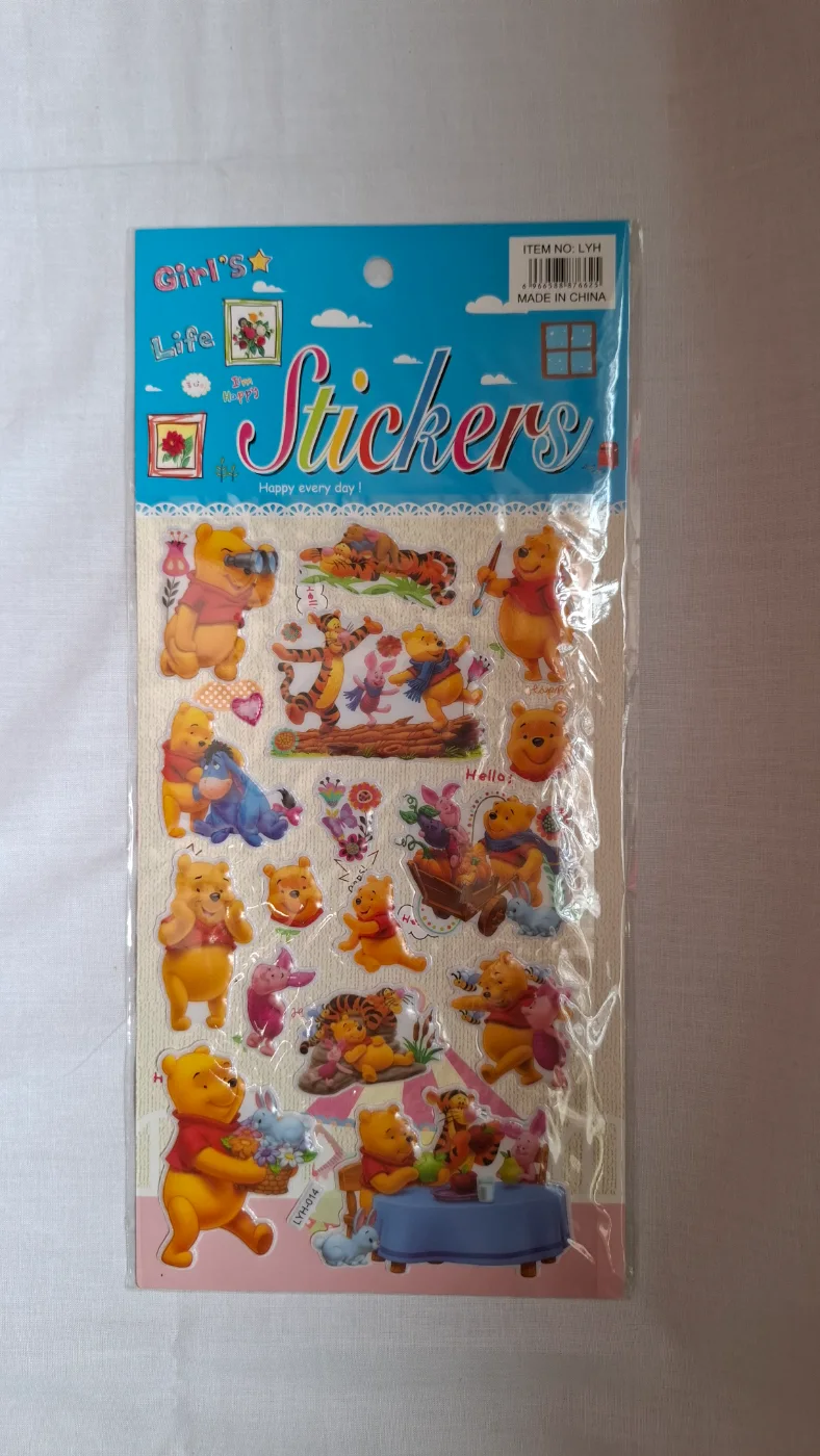 Winnie the Pooh & Friends Cartoon Stickers for Kids