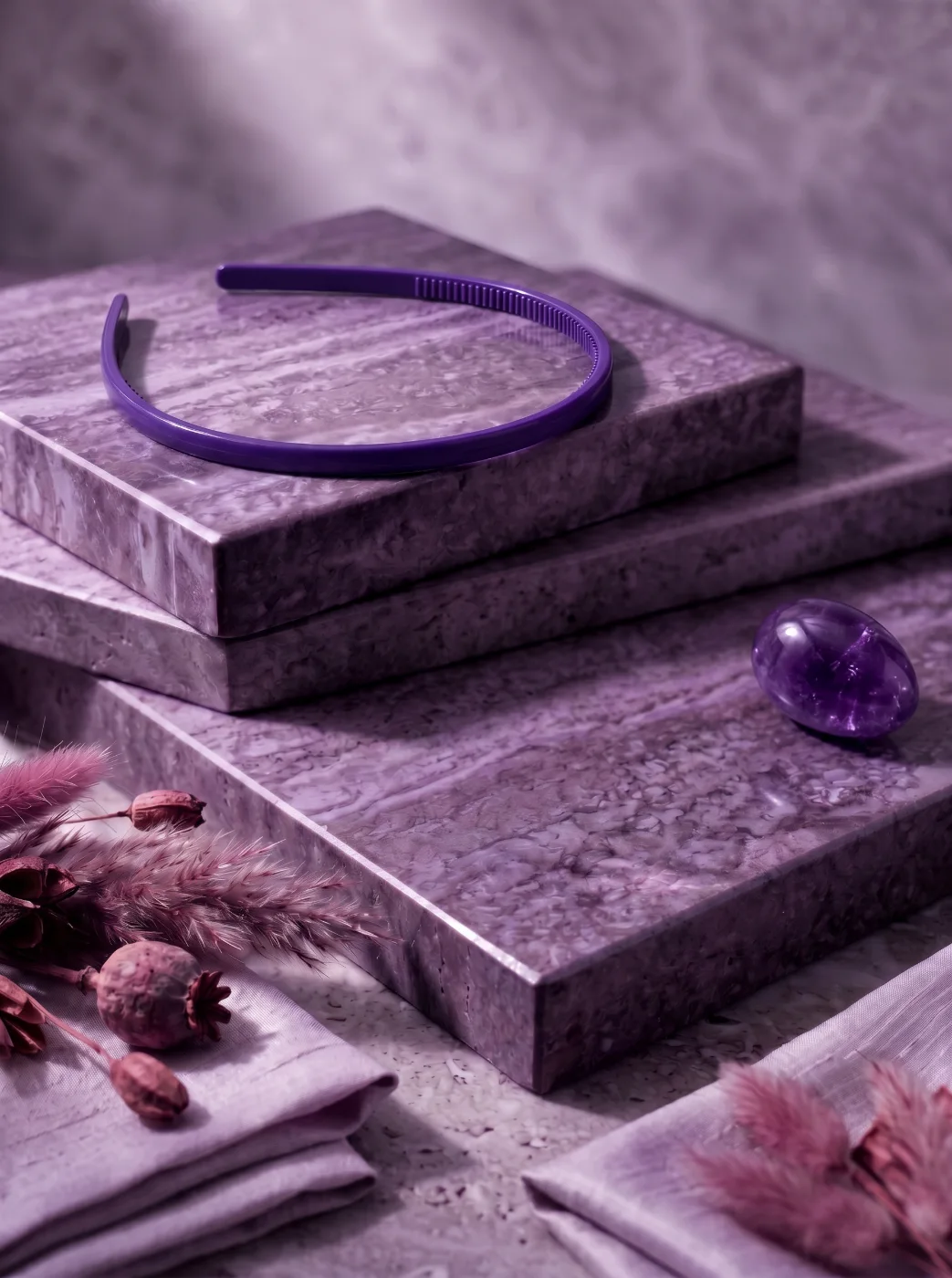 Purple Plastic Hairband for Women & Girls