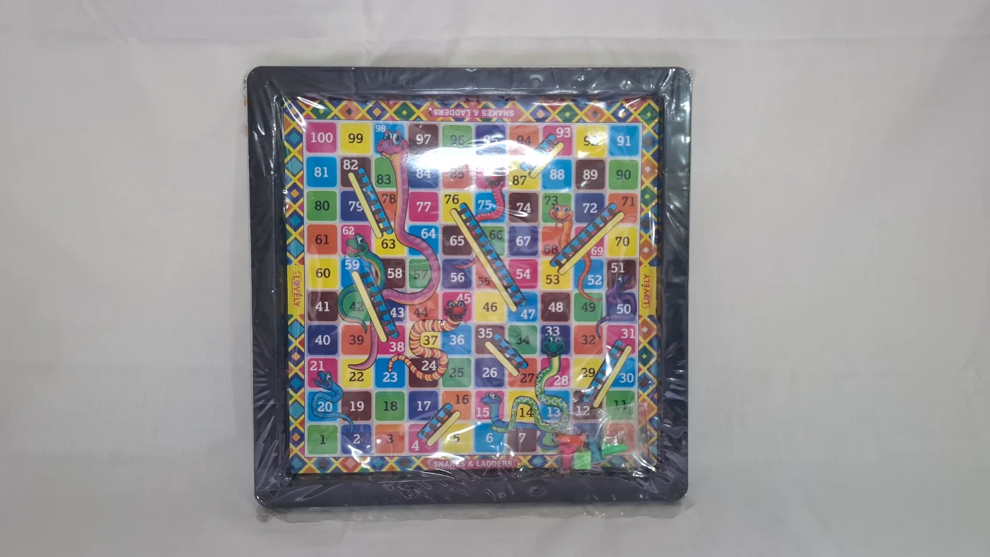LOVELY Snakes and Ladders Board Game for Kids & Family