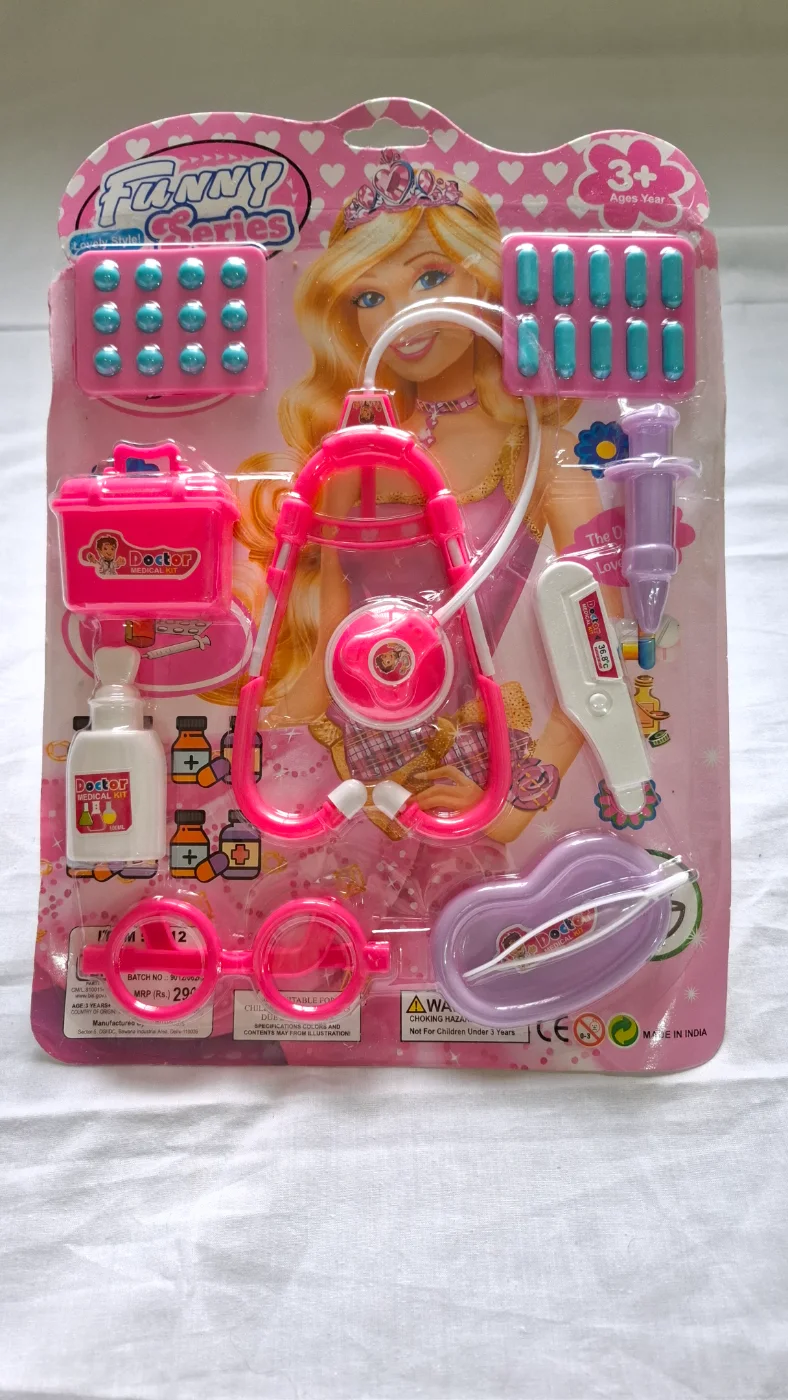 Funny Series Kids Doctor Medical Kit Pretend Play Toy Set for Ages 3+