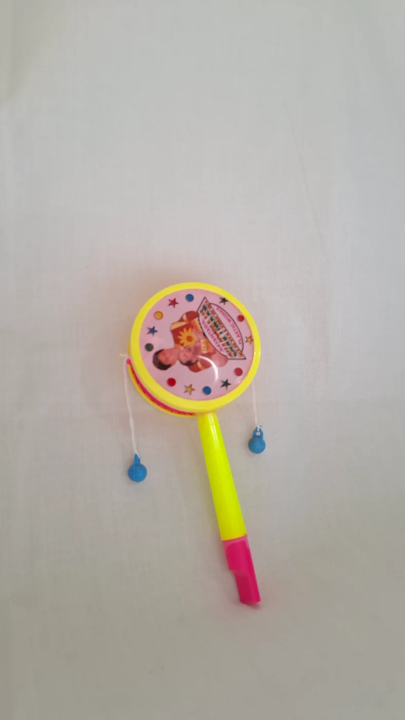 Nayantara Plastic Works Colorful Damaru Rattle Drum for Kids