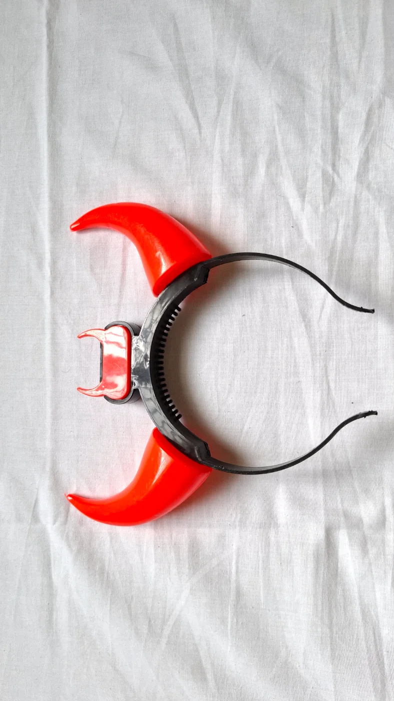 Red Devil Horns Headband with Trident for Halloween Costume Party