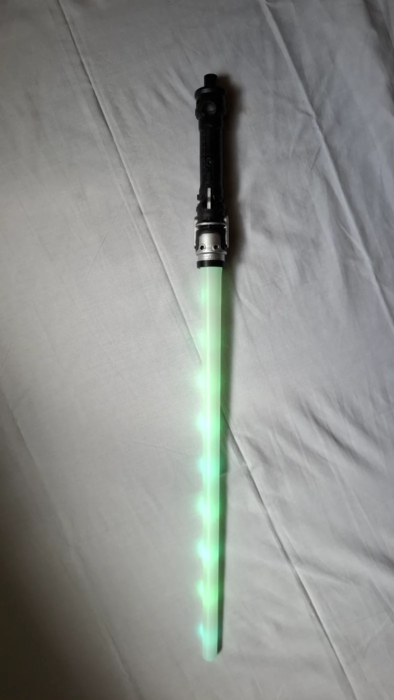 Green Blade Lightsaber Toy with Black Hilt for Kids & Collectors