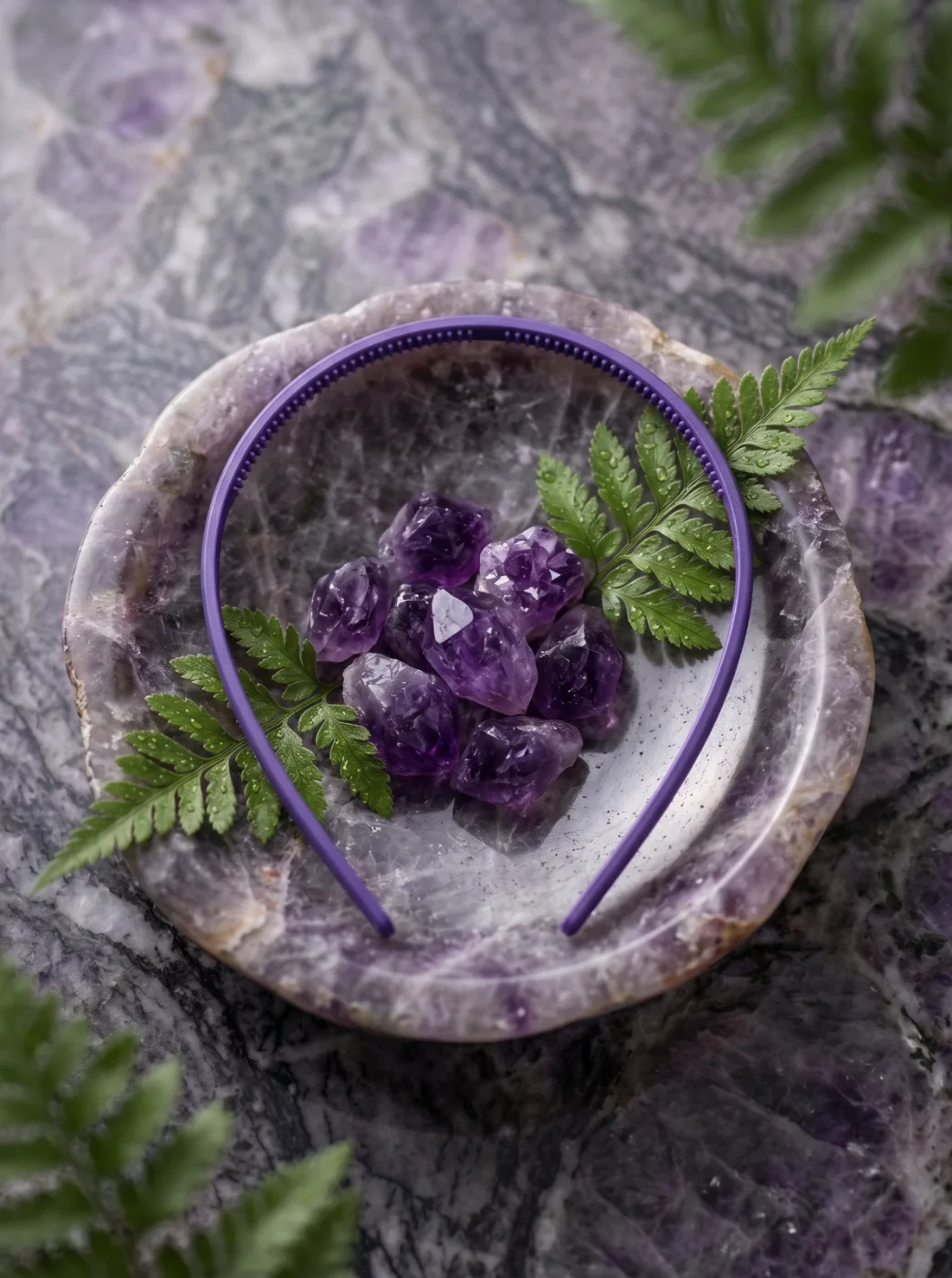 Purple Plain Hair Headband for Girls & Women