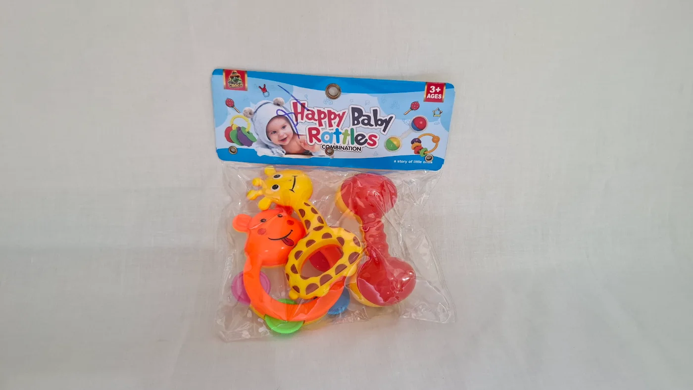 CROCO Happy Baby Rattles Combination Set for Infants & Toddlers, Multicolor